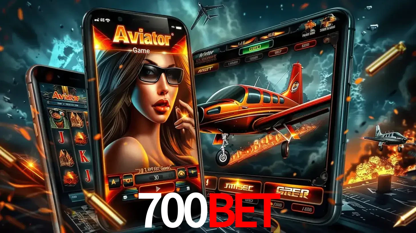 O popular jogo de apostas Aviator exibido em vários celulares e tablets, mostrando a interface emocionante e a ação de voo disponíveis para jogar agora no 700BET.