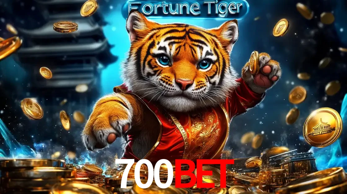 Imagem promocional do jogo de slot Fortune Tiger, com um tigre majestoso em traje tradicional cercado por uma fortuna em moedas de ouro, disponível agora no cassino 700BET.